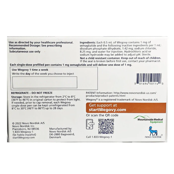 Buy Wegovy Semaglutide Injection 0.25mg/0.5mL - Image 2